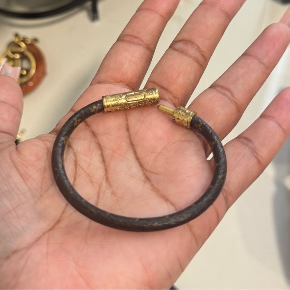 Louis Vuitton Brown and Gold Bracelet